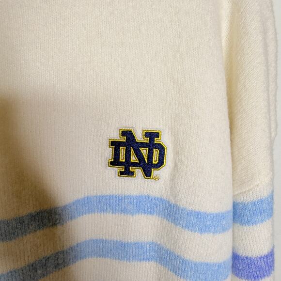 Lusso L Notre Dame Fighting Irish Simone Striple Mock Neck Sweater - Picture 5 of 10